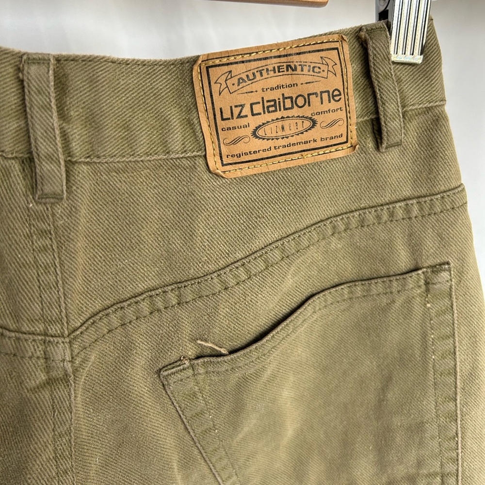 Vintage Liz Claiborne Wheat High Rise Pinched Waist Straight Leg Jeans size 8R - Picture 8 of 8